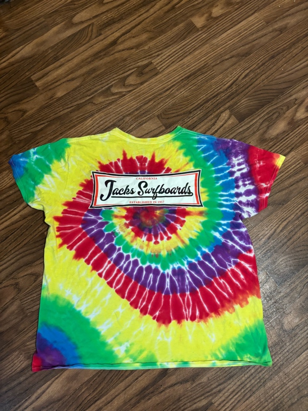 Jacks SurfBoards Men’s Tie Dye Short Sleeve Surfer Shirt * XL EST 1957